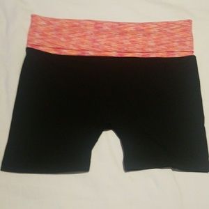 Yoga Shorts  Neon pink and Orange fold down